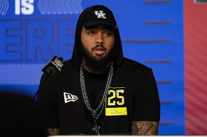 Kentucky tackle Darian Kinnard interview at NFL Combine